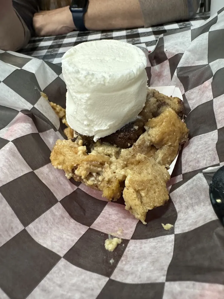 Bread Pudding with Ice Cream