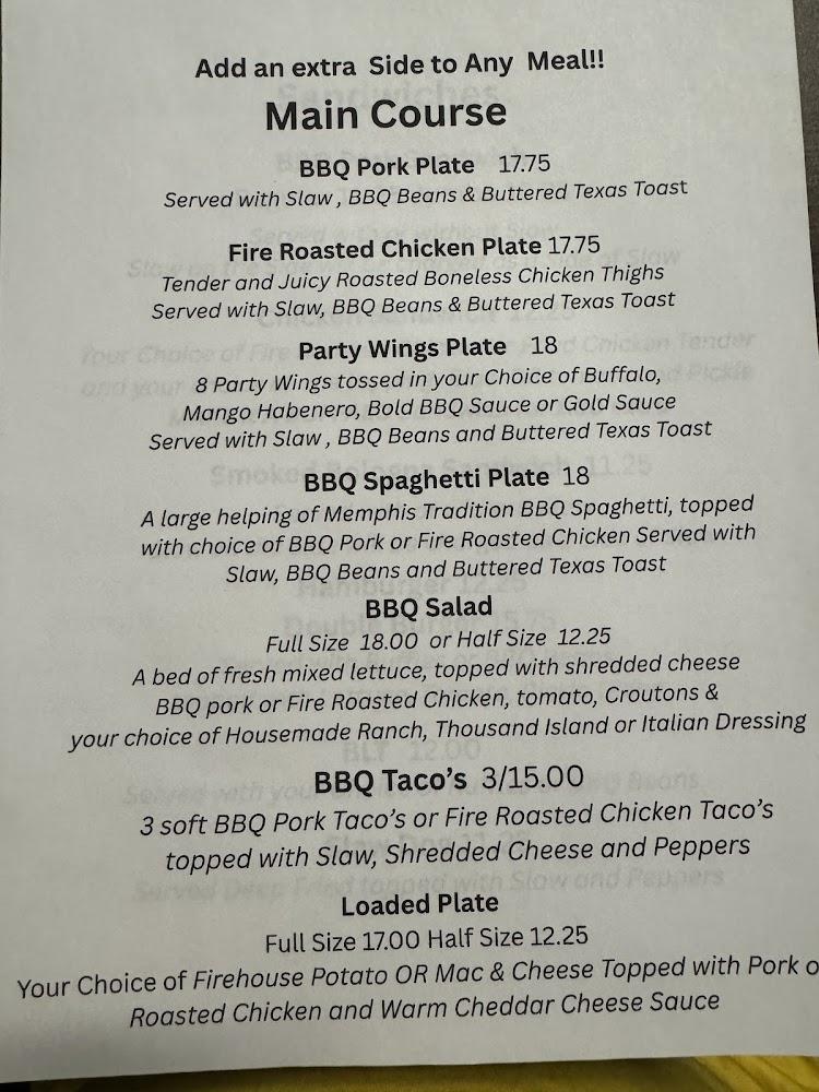 Stumpy's Backyard BBQ Menu image 1